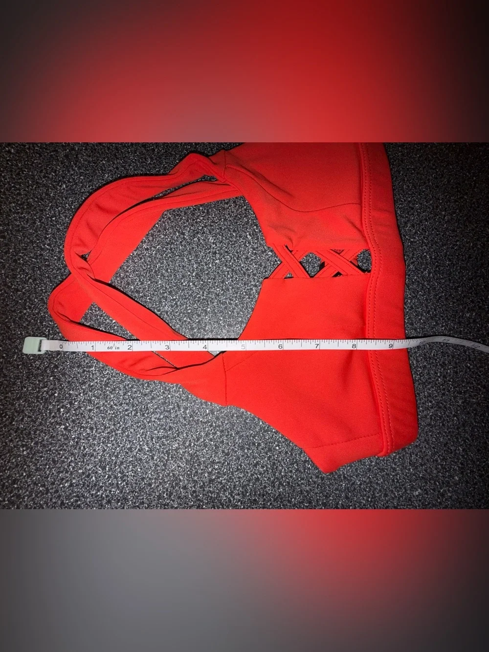 Five the Label Red 2 Piece Dance Set, Bra Top and Pants Size Youth X-Large